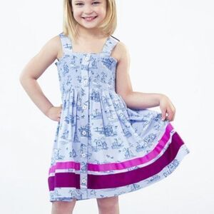 Matilda Jane Girl's Wonderful Parade Boardwalk Sailboats Dress Size 6 D1567
